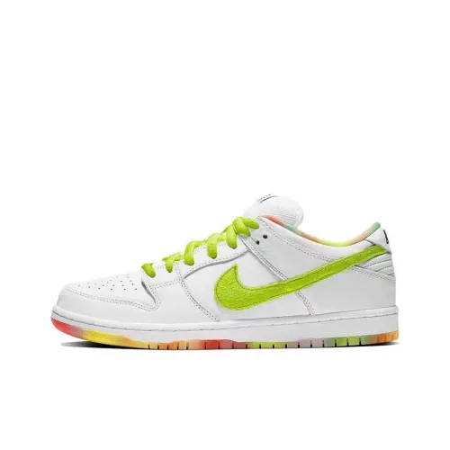 Nike Dunk SB Low Slip-Resistant Abrasion-Resistant Low-Top Скейтборд Кроссовки Мужские Белые Зеленые