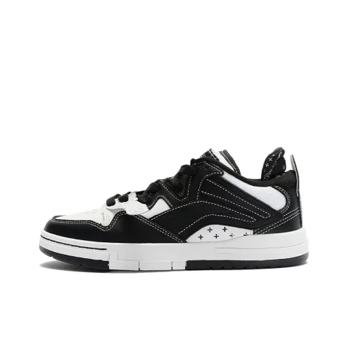 SMFK x LINING Wave Pro Low Топ Скейтборд Кроссовки Мужские Черный Белый