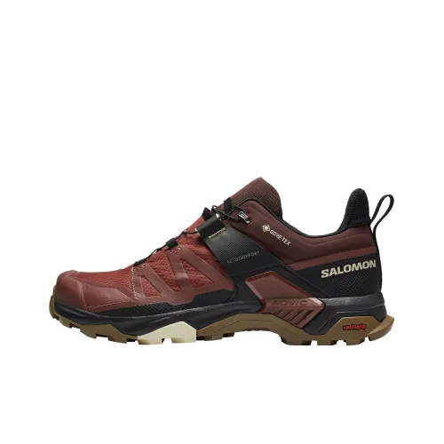Salomon X Ultra 4 GTX Противоскользящий устойчивый к истиранию низкий топ уличная обувь коричневый с принтом