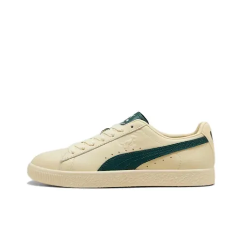 PUMA Clyde Low Топ Кроссовки для скейтбординга Унисекс Желтый Зеленый