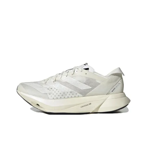 Adidas Adizero Adios Pro 3 Low Топ Беговые кроссовки Унисекс Экрю