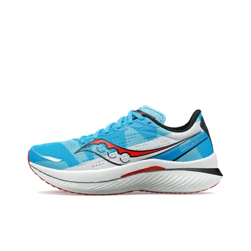 Saucony Endorphin Speed 3 Устойчивый к истиранию Противоскользящий Низкий Топ Беговые кроссовки Женские Белые Синие Стандартные M