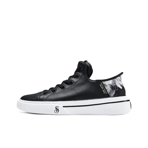Skechers Slip Ins Аbrasion Resistant Дышащий Низкий Топ Casual Мужской Черный Белый