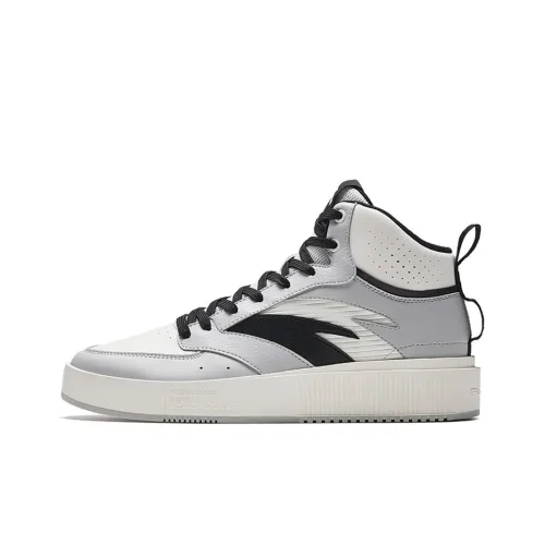 ANTA Milk Lid 2 Противоскользящие Устойчивые к износу Легкие Высокие Кроссовки для скейтбординга Мужские Серый Черный