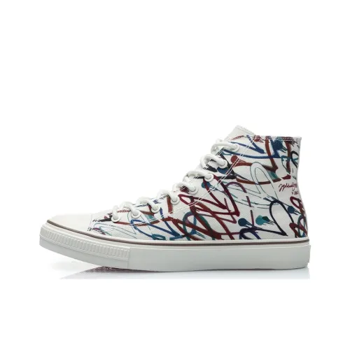 Джеймс Goldcrown X SSC x Подкладка CF Источник The Любовь Нескользящий Легкий Высокий Топ Скейтборд Кроссовки Унисекс Белый