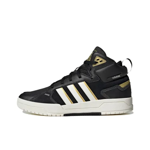 Adidas Neo 100DB Slip-resistant Abrasion-resistant Lightweight MID Skateboarding Shoes Unisex Black Yellow White Adidas Neo 100DB Противоскользящие Устойчивые к истиранию Легкие MID Скейтбординг Кроссовки Унисекс Черный Желтый Белый