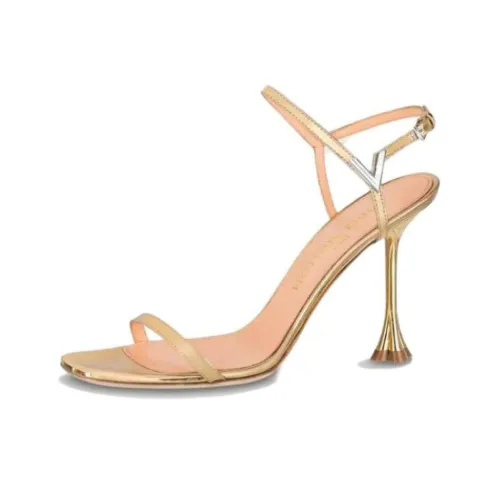 LOUIS VUITTON Blossom One Strap Sandals Women's Gold