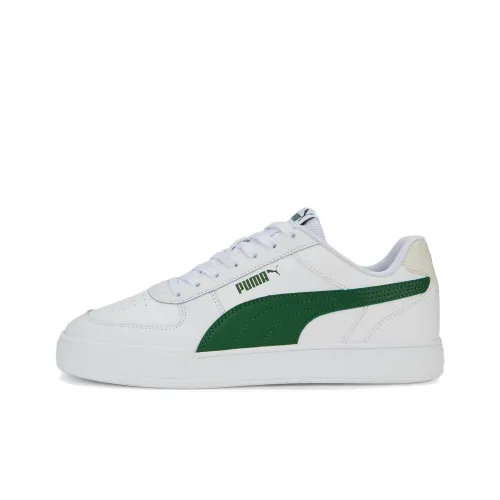 PUMA Caven Устойчивые к истиранию Низкие Кроссовки для скейтбординга Унисекс Белый Зеленый