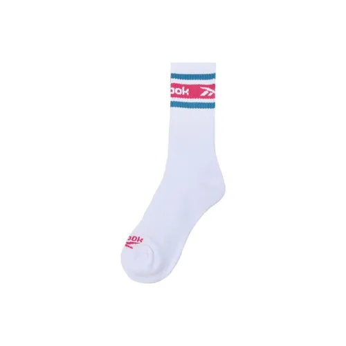 Reebok совместный бренд Белый Розовый 1 упаковка Мужские носки MID до икры