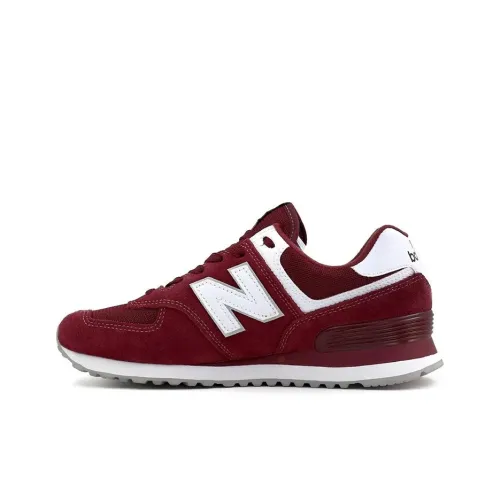 New Balance NB 574 Low Топ Повседневные Беговые Кроссовки Мужские Красные
