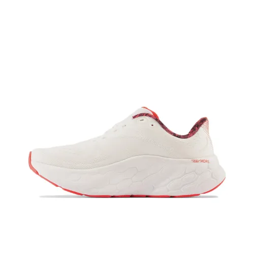 New Balance совместный бренд More v4 Low Топ Повседневные Беговые кроссовки Мужские Белый Красный