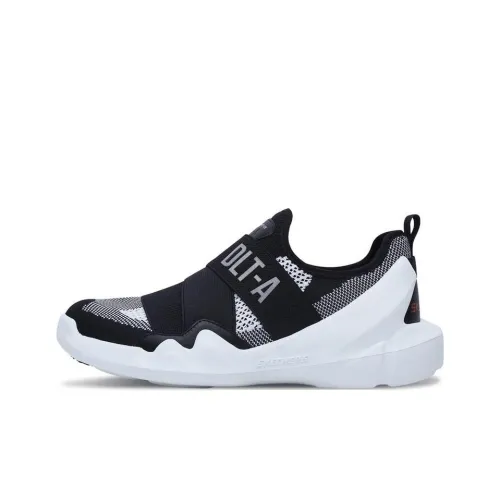 Skechers D'LITES Series Dlt A Амортизация Износостойкий Низкий Топ Спортивная Повседневная Обувь Женская Черно-Белая