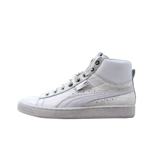 PUMA Basket MID Exotic MID Топ Скейтборд Кроссовки Женские Белые