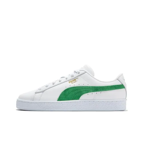PUMA Basket Classic 75Y Low Топ Скейтборд Кроссовки Унисекс Белый Зеленый