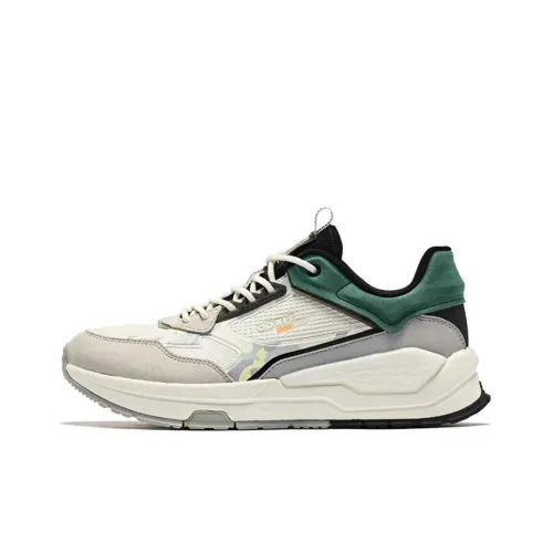 QIAODAN Vertical And Horizontal 3 Противоскользящий Устойчивый к износу Низкий Топ Спортивная Повседневная Обувь Серый Белый Зеленый