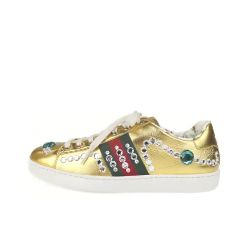 GUCCI Ace Bijou Sherry Стильные Скейтбординги Женские Золотые