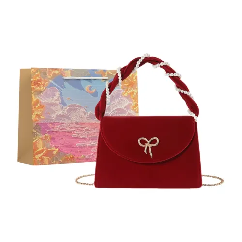 BRINCH Велюр Через плечо Сумка Женская Красная