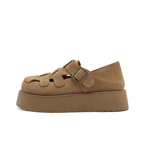 Сандалии BELLE в римском стиле 4CM женские коричневый абрикос