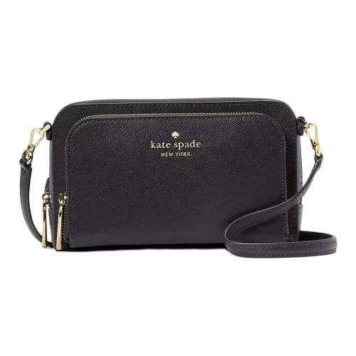 Kate Spade Staci Saffiano кожа через плечо сумка женская черная