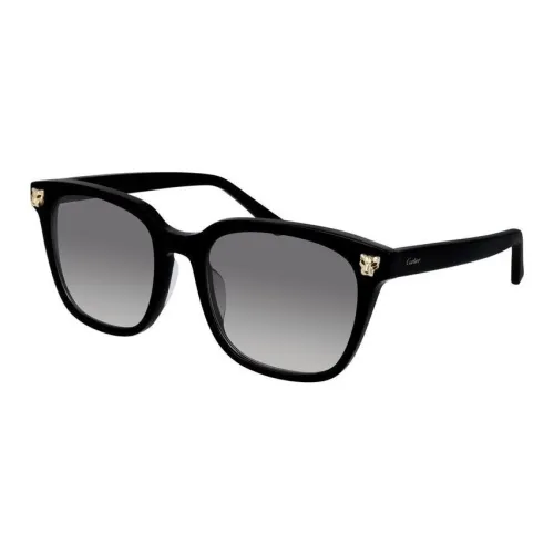 Cartier Ацетат Квадратные Солнцезащитные Очки Женские Черные