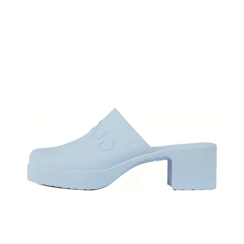 GUCCI Домашние тапочки Женские Светло-синие