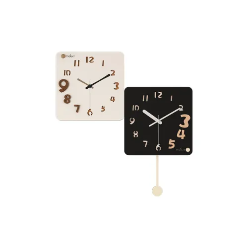 Meishida Sweeping Seconds Movement Унисекс Настенные часы Черный