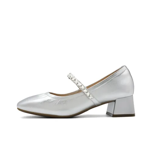 Белль Грубый каблук Туфли Мэри Джейн 4CM Женские