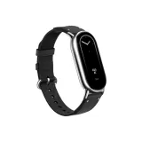 Черный вязаный тканевый браслет