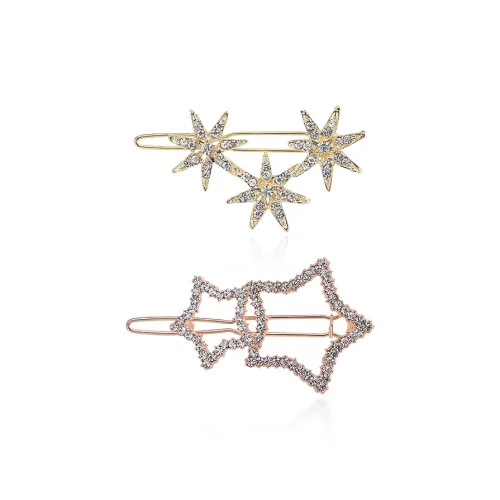 Yiru Сплав Гальванизированный Искусственный хрусталь Искусственный жемчуг Заколка для волос Edge Нижняя заколка Женские