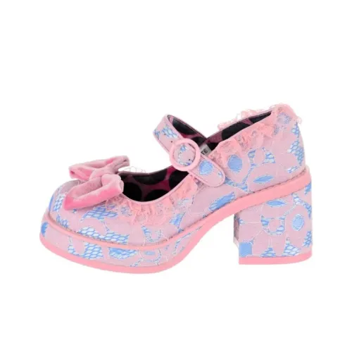 IRREGULAR CHOICE Mary Jane Shoes 8,2cm Женские Синие Розовые