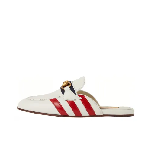 Adidas x GUCCI Домашние тапочки Женские Белые Красные