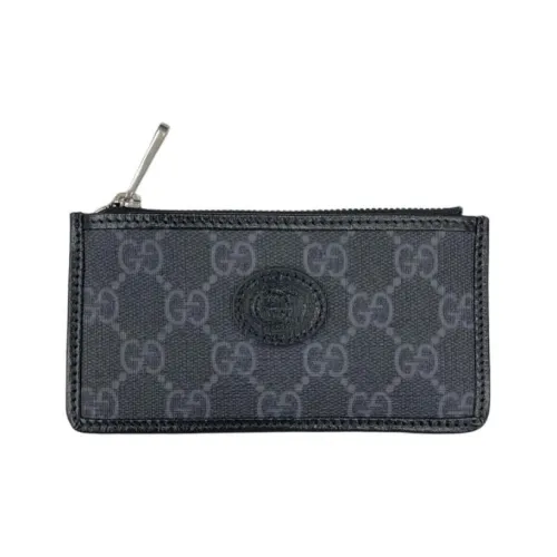 GUCCI GG Холщовая сумка кошелек держатель для карт кошелек для монет мужской черный