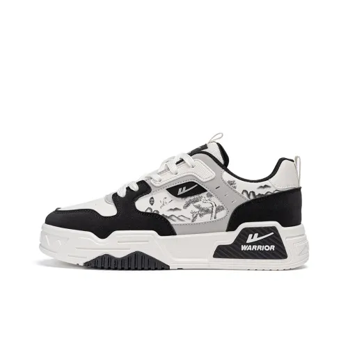 Warrior Амортизация Износостойкие Низкие Кроссовки для Скейтбординга Мужские Черные Rice Серые