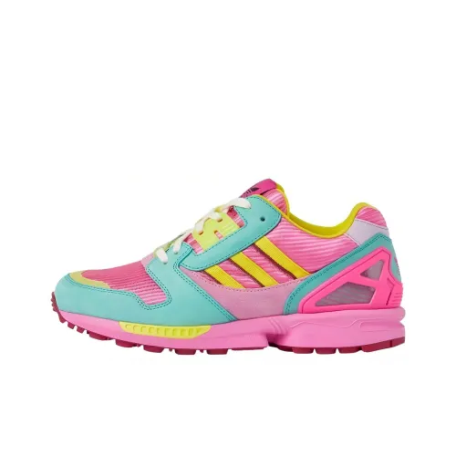Adidas Originals x GUCCI ZX 8000 Устойчивый к истиранию Низкий Топ Спортивная Повседневная Обувь Женская Розовая Зеленая