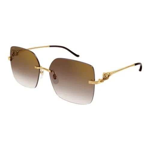 Cartier Metal Butterfly Sunglasses Women's Gold