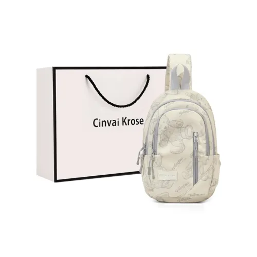 CinvaiKrose Ткань Одно плечо Сумка через плечо Sling Сумка Маленькая Женская Экрю