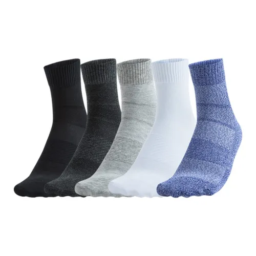 ANTA Беговые носки Мужские упаковка из 5 пар Основной черный Глубокий пепельно-серый Светлый пепельно-серый Чисто белый Синий пепельно-серый