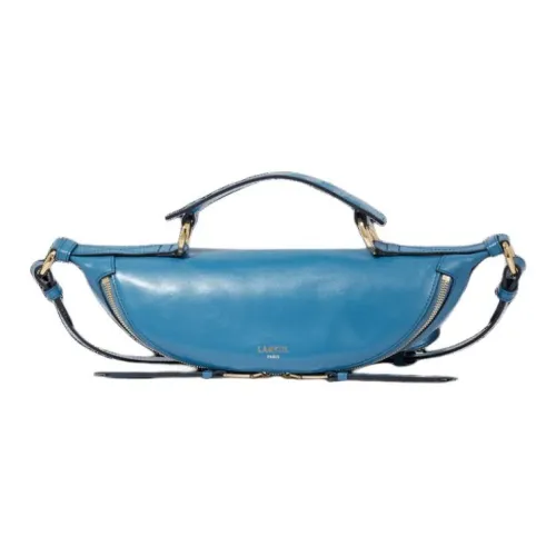 LANCEL Корова Кожа Одно Плечо Ручная Сумка Сумка через плечо Маленькая Женская Волнистая Синяя