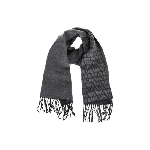 Valentino Чистая шерсть Вязаные шарфы Женские Серый
