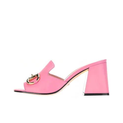 GUCCI Слипоны с пряжкой Horsebit женские розовые