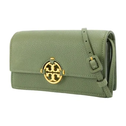 TORY BURCH Miller Пескоструйная кожа Кошелек Сумка через плечо Женская Лист пальмы Зеленый