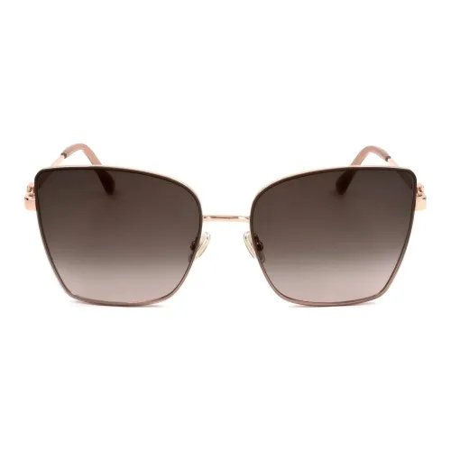 Jimmy Choo Нержавеющая сталь Кошачий глаз Солнцезащитные очки Женские Золотые