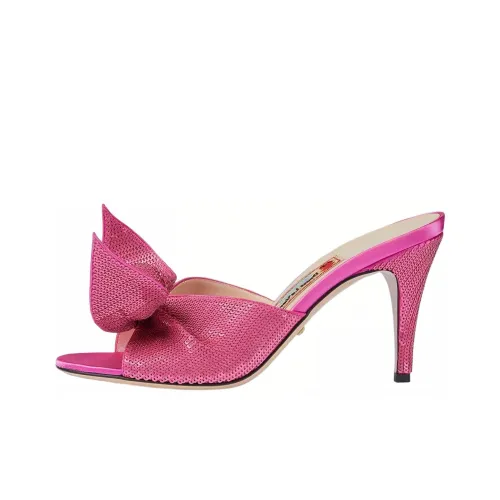 GUCCI Быстросохнущие слипоны женские фуксия ограниченная серия год кролика