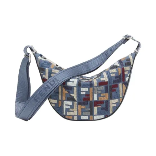 FENDI Холст с хлопком и полиэстер сумка через плечо сумка на плечо мужская синяя