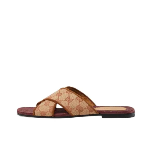 GUCCI Слипоны Женские Красный Бежевый