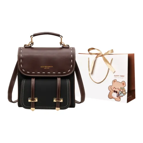 ERANGBEAR ПУ (полиуретан) Рюкзак Женские Черный Кофейный Коричневый Хаки