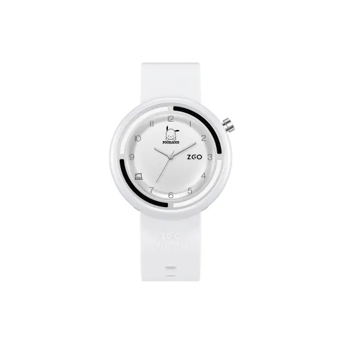 Zgo Sanrio Co Branded Кварцевый механизм Силиконовый ремешок Часы Женские Белый циферблат