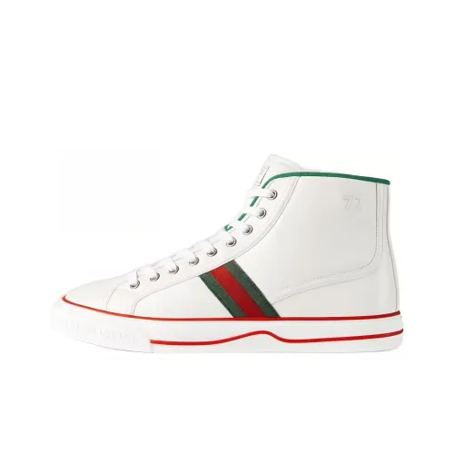GUCCI Tennis 1977 Высокие Кроссовки для скейтбординга Мужские Белые