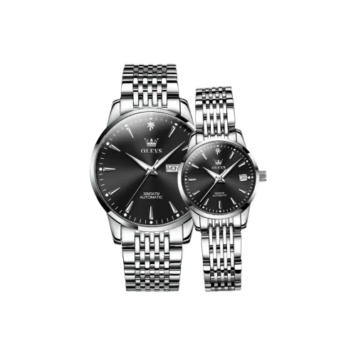 OLEVS Механические часы Унисекс Черный циферблат