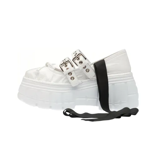 MIU MIU Naplak Платформа Обувь Женская Белая